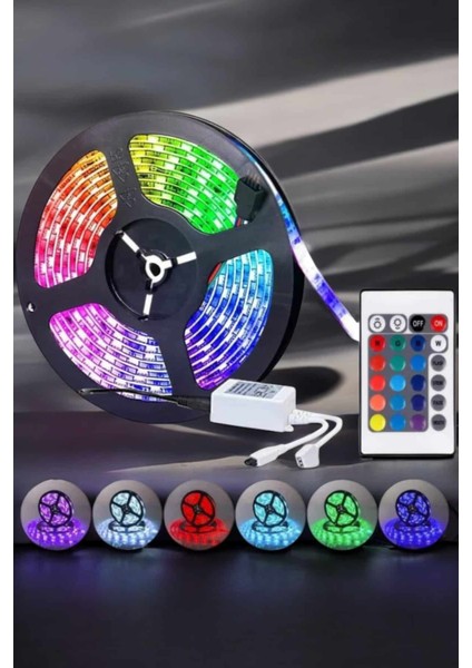 LED Işık 5 Metre Şerit LED Rgb Işıklı