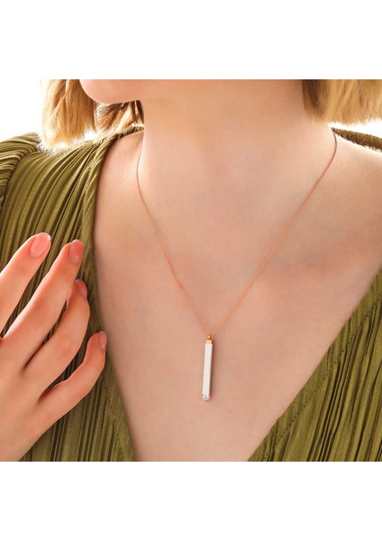 Gümüş Rose Isim Yazılabilen Açılır Çubuk Kadın Kolye fiyatları