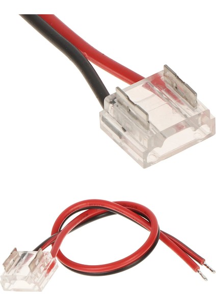 1 Adet Şeffaf Tek Taraflı Elektrik Kablo Şerit LED Cob Konnektörleri Kapak Konnektör 2pin 8mm LED Işıklar Lehimsiz Bağlantı fırsatları