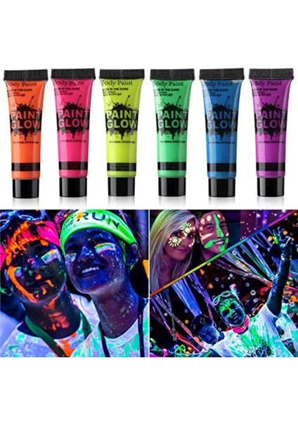 Glow Boya Fosforlu Krem Boya 12 Adet (4887)