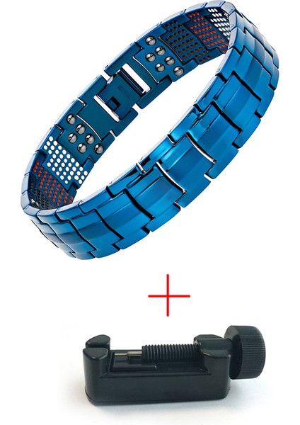 21CM Tarzı MBT011B Aracı Ekleyin Vivari Erkek Sağlığı Manyetik Bilezik Gümüş Kaplama Saf Titanyum Bileklik Manyetik Iyon Germanium Uzak Kızılötesi Bilezik (Yurt Dışından)