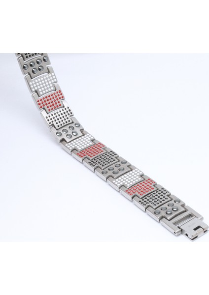 21CM Tarzı MBT011B Aracı Ekleyin Vivari Erkek Sağlığı Manyetik Bilezik Gümüş Kaplama Saf Titanyum Bileklik Manyetik Iyon Germanium Uzak Kızılötesi Bilezik (Yurt Dışından) indirimleri
