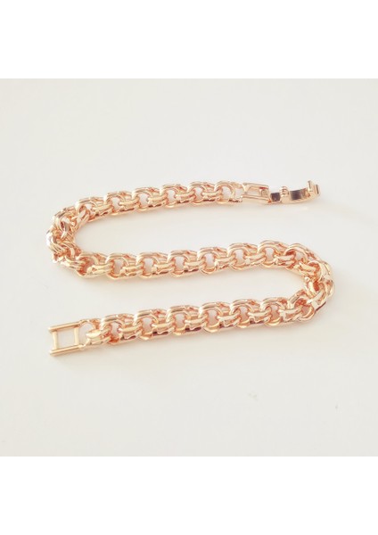 21CM Bilezik Bismark Bileklik Yeni 585 Gül Altın Rengi Takı Örgü Formunda Uzun 7mm Geniş El Kordonu Altın Rengi Bilezik Erkek ve Kadınlar Için (Yurt Dışından) fırsatları