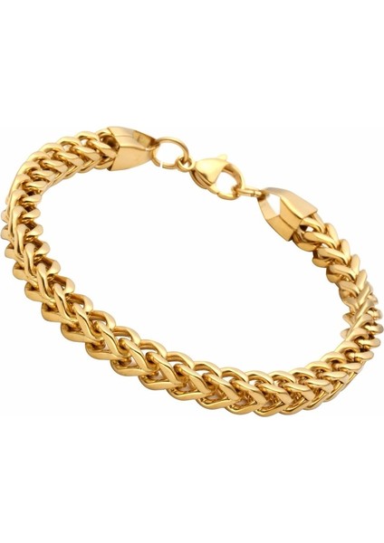 6mm-Altın Erkekler Için Moda W Stil Titanyum Çelik Bileklik Küba Siyahaltıngümüş Bilezik Takı Sevgililer Günü Takıları (Yurt Dışından)