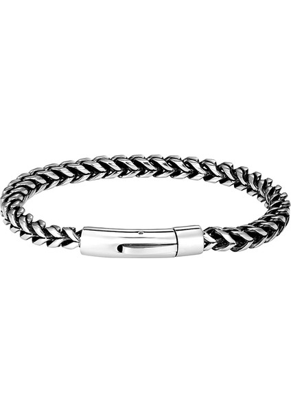 23CM Tarzı Çelik Erkekler Için 6mm Zincir Bileklik Paslanmaz Çelik Moda Lüks Adam Aksesuar Şık Punk Rock Tarzı Bisikletçi Takı Hediye Arkadaşlar Için (Yurt Dışından)