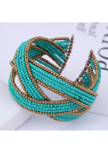Renk 1 Kymyad Bohem Takı Boncuklu Kolluk Bilezik Çok Katmanlı Bilezikler ve Bileklikler Kadınlar Için Bijoux Bilezik Femme 4 Renk Açık Bilezik (Yurt Dışından)
