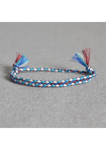 No.8 Boyutu Kadınlar ve Erkekler Için El Yapımı Dokuma Dize Bilezikler Mevii Uçları Düğüm Renkli Iplik Halat Tibet Bileklik Etnik Takı (Yurt Dışından) fırsatları