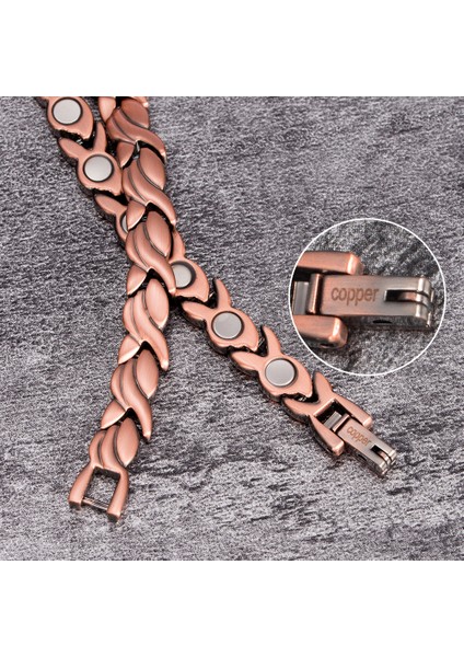 4 Element Aracı Vinterly Manyetik Bileklik Erkek Saf Bakır Enerji Sağlık Bilezik Erkek Zincir Bağlantı Vintage Manyetik Bakır Bilezikler & Bilezikler (Yurt Dışından)