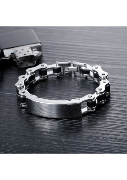 NO.80667 Beden Zorcvens Paslanmaz Çelik Silikon Siyah Bileklik Erkek Bilezik Punk Tarzı Yeni Tasarım Erkek Bileklik Basit Kauçuk Şans Pulsera (Yurt Dışından) fiyatları