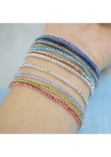 Rastgele Renk Moda Taşlı Esnek Bileklik Kadın Elastik Kristal Bilezikler Için Kadınlar Için Bling Kız Hediye Düğün Gelin Takıları (Yurt Dışından) modelleri