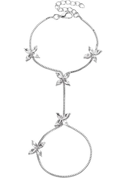 Altın Küçük Taze Bileklik Zarif ve Narin At Gözü Zirkon Parmak Bilekliği Kadın Karakter Dört Yapraklı Çiçek Bileklik (Yurt Dışından) indirimleri