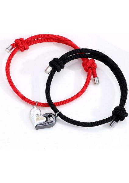 BR21Y0299 Seni Özledim Mektubu Manyetik Kalp Bileklik Bilezik Manyetik Çekim Kolye Çift Bileklik Kadınlar Için Erkekler Bayan Sevgililer Günü Hediyesi (Yurt Dışından) indirimleri