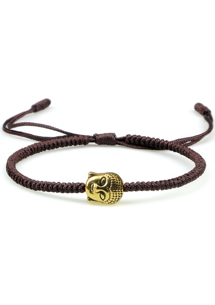 Kahverengi Altın Buda Tibet Buda Fil Halter Boncuklu Bilezik Şanslı Kadın Erkek Yoga Bileklik Takı Için (Yurt Dışından)