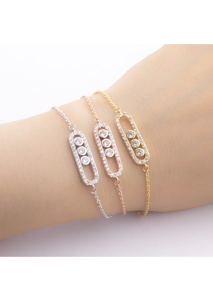 Gül 3 Boncuk Şık Kristal Boncuk Bilezik ve Bileklik Kadınlar ve Erkekler Için Boho Takı En Iyi Arkadaş Hediyeleri Şans Altın Zincir Bağlantısı Bff Erkek Bileklik (Yurt Dışından)