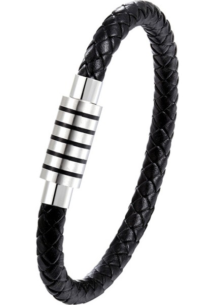 19CM Tarzı Tz-88 Yeni Moda Örme Çelik Tel Bilezik Manyetik Toka Basit Tarz Punk Bileklik Erkek Paslanmaz Çelik Bilezik Tercih Edilen Hediye (Yurt Dışından)