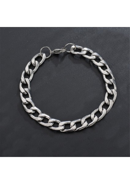 4.5mm Tarzı Altın Rengi Ant Melek Trendy Basit Küba Zincir Erkek Bileklik Paslanmaz Çelik Geniş Zincir Bileklik Erkekler ve Kadınlar Takı Hediye (Yurt Dışından) fırsatları