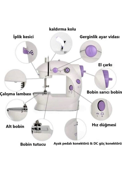 Mini Ev Dikiş Makinesi Pedallı Sewıng Machine