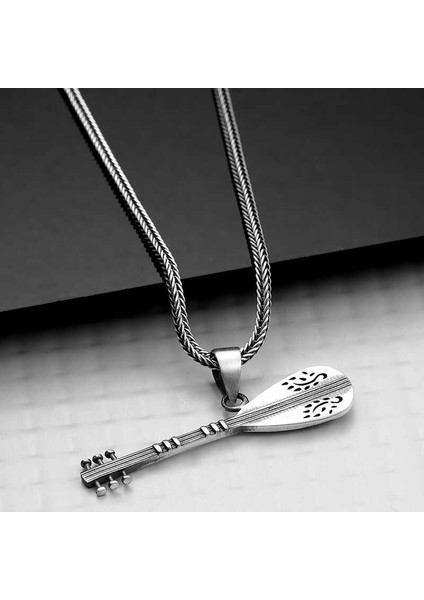 Gümüş Saz Erkek Kolye