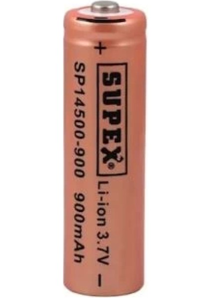 Supex SP14500-900S Lityum Ion 3.7V 900MAH Şarj Edilebilir Başlıklı Pil (4887)