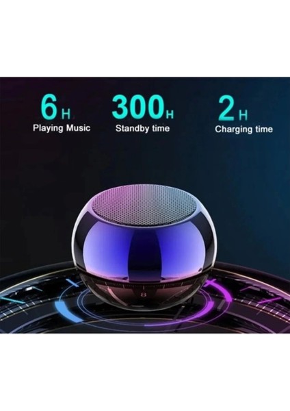 Metal Mini Kablosuz Hoparlör Şarjlı 4W Mini Bluetooth Speaker Tws Özellikli Ses Bombası