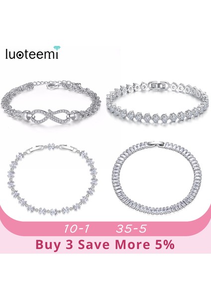 4mm 19CM Luoteemı Yeni Tasarım Tenis Bilekliği Kadınlar Için Kübik Zirkon Beyan Moda Takı Düğün Nişan Buluşma Hediye (Yurt Dışından)