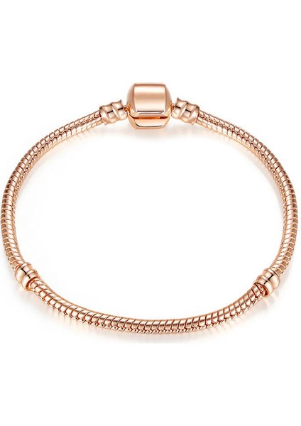 20CM Tarzı 400011LB-RG Yexcodes Yüksek Gümüş Kaplamalı Yılan Zincirli Şans Bilekliği Tüm Kadın ve Erkek Boncuklar Ince Bilezik Takı Hediye (Yurt Dışından) indirimleri