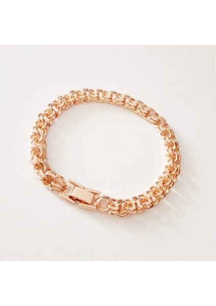 23CM Bilezik Bismark Bileklik Yeni 585 Gül Altın Rengi Takı Örgü Formunda Uzun 7mm Geniş El Kordonu Altın Rengi Bilezik Erkek ve Kadınlar Için (Yurt Dışından) indirimleri