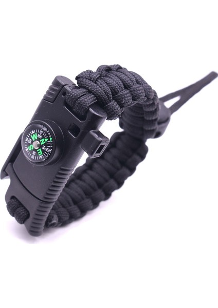 HJTA802 Ayarlanabilir Boyutlu Outdoor Hayatta Kalma Bileklik Erkek Kadın Çok Fonksiyonlu Kamp Kurtarma Acil Halat Bilezik Pusula Düdük Bıçak (Yurt Dışından) modelleri