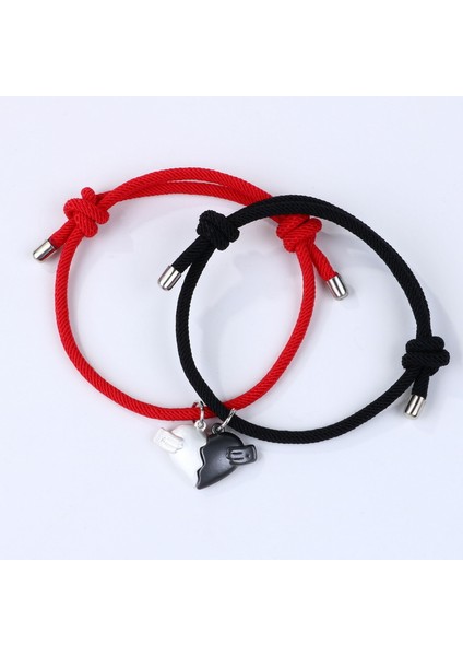 BR21Y0295 Seni Özledim Mektubu Manyetik Kalp Bileklik Bilezik Manyetik Çekim Kolye Çift Bileklik Kadınlar Için Erkekler Bayan Sevgililer Günü Hediyesi (Yurt Dışından)