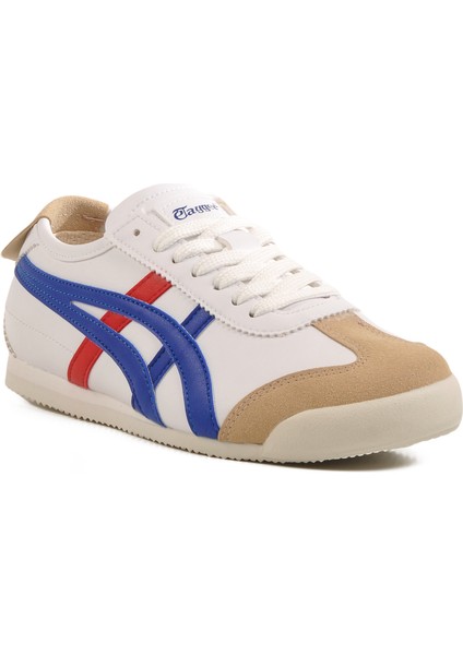 Beyaz-Mavi-Kırmızı Hafif Unisex Spor Ayakkabı E-2013 G