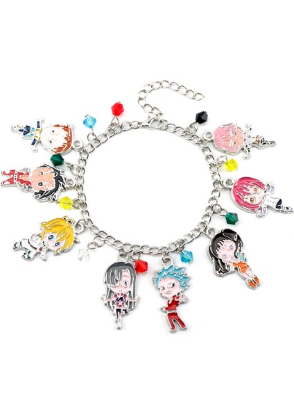 No.8 Boyutu Anime Takı Bilezikleri Kadınlar Için Demon Slayerbenim Kahraman Akademiayedi Ölümcül Günah Hunter×hunter Charms Bilezik Bileziği (Yurt Dışından)
