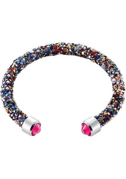 Yeşil Kadın Kız Arkadaş Hediye Düğün Gelin Takı En Iyi Arkadaşlık Hediyesi 17 Tarz Moda Bling Manşet Bilezik Tek Çember Açık Bilezik Pulsera (Yurt Dışından)