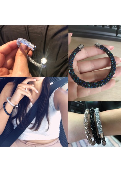 Yeşil Kadın Kız Arkadaş Hediye Düğün Gelin Takı En Iyi Arkadaşlık Hediyesi 17 Tarz Moda Bling Manşet Bilezik Tek Çember Açık Bilezik Pulsera (Yurt Dışından)