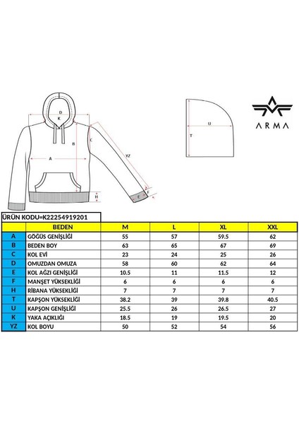 Erkek Regular Fit Kapüşonlu Sweatshirt K22254919201