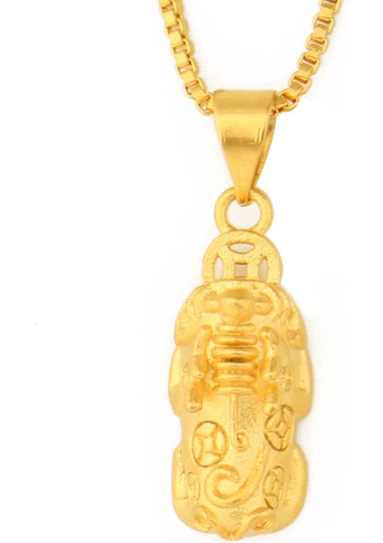 3.kolye Kolye Vietnam Alüvyon Altın Sağlıklı Malzeme Kadın Takıları Solmaz Pirinç Altın Pixiu Yuvarlak Çember Bilezik Şansları Lüks Takı (Yurt Dışından)