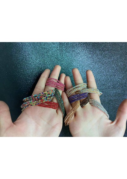 16CM Tarzı BR930 Turuncu Hahagirl Moda Taşlı Renkli Zincir Bilezik Kadınlar Kızlar Için Parlak Kristal Bilezik Takı Parti Trend Hediye (Yurt Dışından) indirimleri