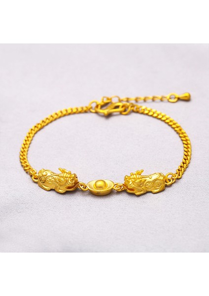 3.kolye Kolye Vietnam Alüvyon Altın Sağlıklı Malzeme Kadın Takıları Solmaz Pirinç Altın Pixiu Yuvarlak Çember Bilezik Şansları Lüks Takı (Yurt Dışından) fırsatları