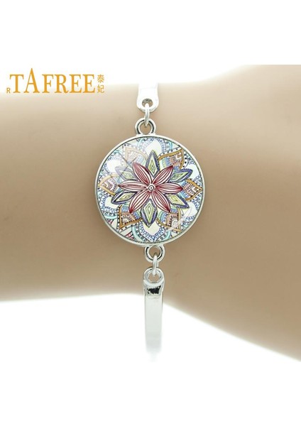 NS326 5 Hint: Indian Henna Yoga Takı Om Sembolü Budizm Zen Renkli Mandala Çiçek Bilezik Kadın Arkadaşlar Hediyeler NS323 (Yurt Dışından) fırsatları