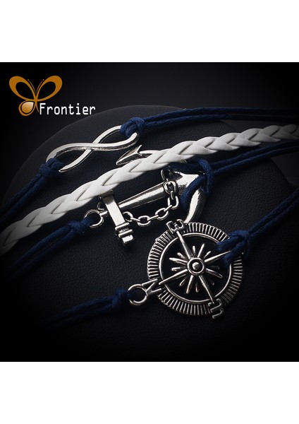 B101 Kadınlar Için Hediye Vintage Çok Katmanlı Örgülü Mum Ipi Bilezikler Şık Şans AB001 (Yurt Dışından) modelleri