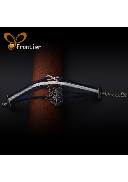 B101 Kadınlar Için Hediye Vintage Çok Katmanlı Örgülü Mum Ipi Bilezikler Şık Şans AB001 (Yurt Dışından) fırsatları