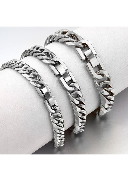 21CM Tarzı 11MM Altın Rengi 2019 Yeni Paslanmaz Çelik Bilezik Erkek Takı Parti Moda El Küba Zincir Bilezikler Erkek En Iyi Arkadaş Hediye GB043 (Yurt Dışından) fiyatları