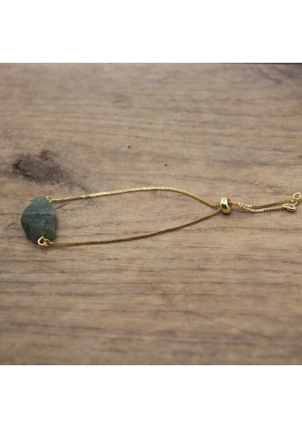 Yeşil Granat Doğal Kristal Mor Taşlı Labradorit Taşlı Zincirli Ayarlanabilir Bilezik Moda Kadın Takı QC2002 (Yurt Dışından)