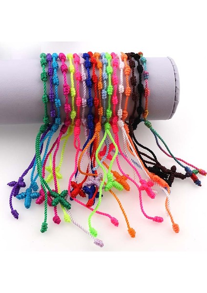 Gül Altın Rengi Çok Renkli El Yapımı Halat Düğümlü Çapraz Tespih Bilezikleri Pulseras Decenarios Çapraz Bilezikler Dini Hediye (Yurt Dışından) fiyatları