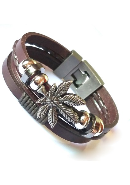 ISMT18 En Çok Satan Stiller Punk Bilezik Kadın Kafatası Çok Katmanlı Deri Wrap Bilezik Homme Pulseira Masculina Charm Cuff Bilezikler (Yurt Dışından)