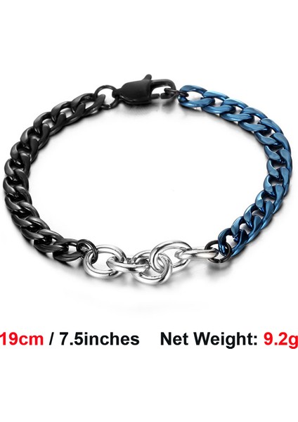 TMB03 19CM Effie Kral Üst Kalite Paslanmaz Çelik Erkek Bilezik El Zinciri Büyüleyici Moda Takı Erkek ve Erkek Çocuk Hediyesi 22CM IB77 (Yurt Dışından)