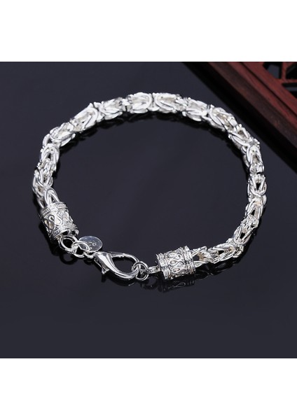 H037 10MM Gümüş Renk Zincirli Ince Örme Bilezik Moda Şık Zincir Kadın Erkek Katı Düğün Sevimli Basit Modeller Takı (Yurt Dışından) indirimleri