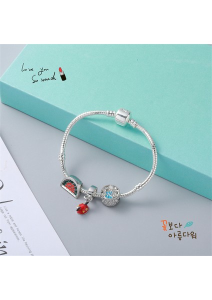 17CM Tarzı PDL060 Yeni Alışveriş Bileziği Gül Altın Gümüş Renk Alaşım Yılan Zincir Temel Bilezikler Moda Kadınlar Boncuk Takı Kendin Yap Kargo (Yurt Dışından)