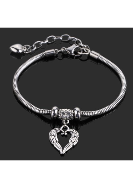 BR6038 Çiçek Kadınlar Için Paslanmaz Çelik Bilezik Yeni Moda Kanat Melek Aşk Bilezikleri El Takıları Özel Hediye Arkadaş Şans Kolye (Yurt Dışından) fiyatları