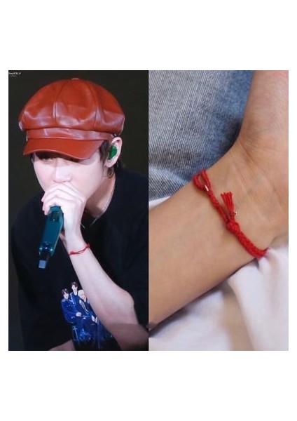 22CM Tarzı No.5 Boyutu Kpop Kim Tae Hyung Halat Zinciri El Yapımı Bilezik Dokuma Dilek Bileziği Kadın Erkek Basit Kore Takıları Bangtan Boys V (Yurt Dışından) indirimleri