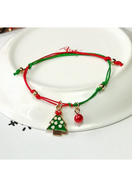 C Yılbaşı Temalı Örgülü Halat Bilezik Noel Baba Geyik Noel Ağacı Alaşım Kolye Bilezik Kadın Çocuk Hediyeler Parti Takı Hediyeleri (Yurt Dışından) modelleri